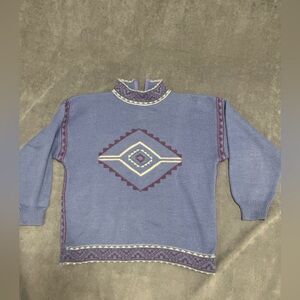 Jennie & Livie Vintage Geometric Knit Sweater – 
 XL